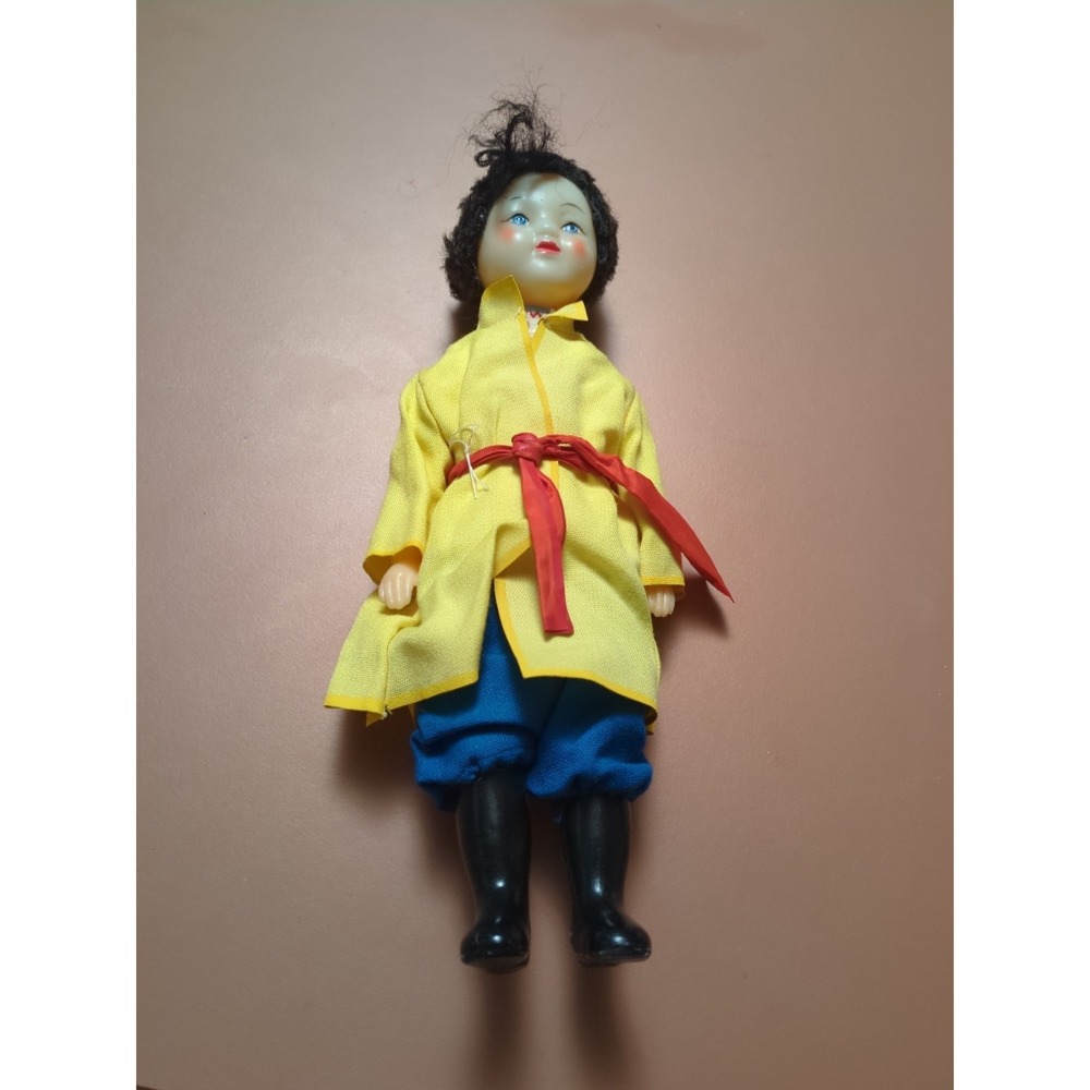 Rare‎ VTG Russian Doll Ethnic Dress 1970s USSR Soviet 12"